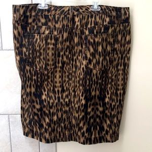 Leopard print denim skirt, Jones New York Denim